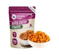 Protein Chef Baked Coated Peanuts (Masala Roasted Healthy Snacks) 50g