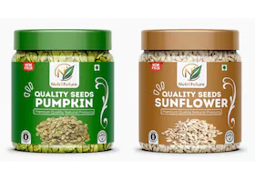 NUTRIFUTURE Combo Pumpkin & Sunflower Seeds | Crunchy Edible Seeds | Protein & Fiber Rich Snack
