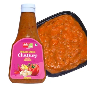 Add me Home Made Punjabi Garlic Chutney Sauce dip 390gm lassan ki chatni Squeeze Bottle