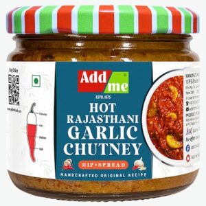 Add Me Hot Rajasthani Garlic Chutney | Dip Sauces 300gm Glass Pack