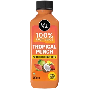 Yu Foods Tropical Punch Fruit Juice, 250 ml (Pack of 3)