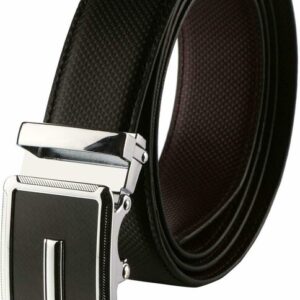 USL Men Black Genuine Leather Belt (44)