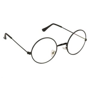 Gandhi Round Shape Black-Transparent UV Protection Sunglasses/Frame For Men and Women (Clear/Transparent)