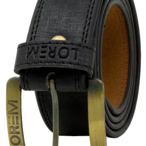 LOREM Black Formal/ casual PU Leather Belt For Men BL01