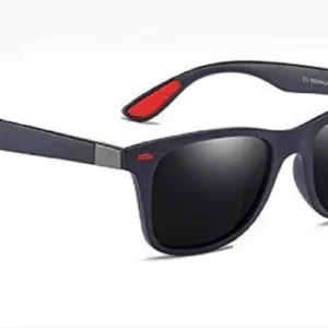 SUNNIES Ultra Lightweight Unisex Wayfarer Sunglasses with Shatterproof UV400 Protection Black Red-SNS-037A-N non returnable