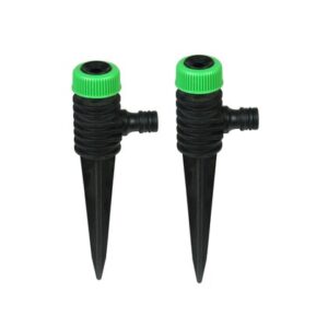 Divine Tree Garden Turbo Sprinkler Spike Ideal For Small Planted Areas And Garden - Best Irrigation System For Lawn & Flower Garden Areas Water Sprinkler - Green-Black (Pack2)