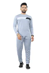 D'Kaparina Lycra Grey Nightsuit for Men