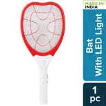 bb home Anti Mosquito Bat/Racquet - Rechargeable, With LED Light, 1 pc
