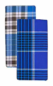 SUMAN TEX Men Multicolor Cotton Lungi (Pack of 2)