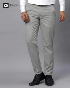 Men Flat-Front Slim Fit Trousers
