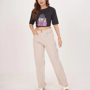 LAPIS LADY Women's High Waist Jeans Pant, Straight Fit Denim Trousers, Stretchable Cotton Blend, Stylish Casual Wear Bottoms for Girls & Women, Comfortable Fit