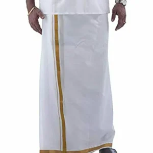 SUMAN TEX Men white Cotton Single Layer Dhoti