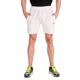 Fabstieve Solid Carara Mens Sports Shorts (VK-302) | White | M