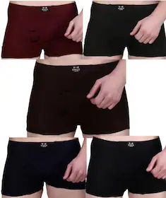 HAP Mens Cotton Mini Trunk Inner Elastic | Boxer Brief |Drawer /Pack of 5_Multicolor_XL