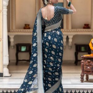 Z.N.S. BANARAS HANDLOOM STYLISH BANARASI GEORGETTE PATOLA WEDDING SAREE FOR WOMEN LK_6