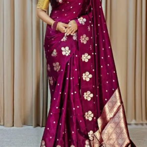 Z.N.S. BANARAS HANDLOOM STYLISH BANARASI GEORGETTE PATOLA WEDDING SAREE FOR WOMEN LK_18