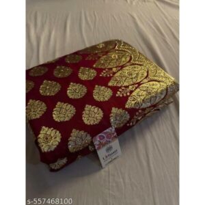 KATHLA Banarasi wedding satin silk saree with stone work