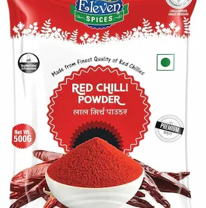 11 ELEVEN SPICES Red Chilli Powder I Hot Chilli Powder with No Added Flavours and Colour I Pure & Natural & Authentic Blend Lal Mirch Powder I Aromatic Indian Spice for Curries & Indian Cooking - 500gm