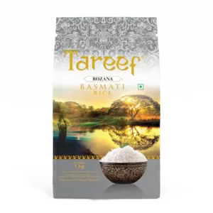 TAREEF ROZANA BASMATI RICE, 1 KG (MEDIUM GRAIN), PERFECT FOR EVERYDAY USE