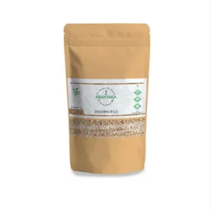 Aranyaka Unpolished Brown Sona Masoori Rice | Medium Grain | Low Glycemic Index | 1 kg