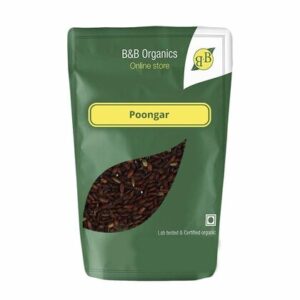 B&B Organics Poongar Rice (1 Kg)/ Certified Organic/Traditional and Hand Pounded/Poongar Arisi