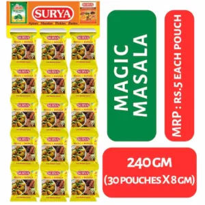 Surya Rs.5 Magic Masala (30 Pouches x 8gm Each) | Blend of Authentic Spices | Pure Blended Spices