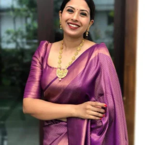 Neel Fashion Exquisite Magenta Banarasi Silk Saree | Traditional Handloom Zari Work | Bridal & Festive Collection | Pure Katan Silk | Authentic Indian Heritage Weave