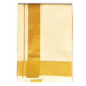 Suman Tex Suman Tex Men Cotton Double Classic Dhoti With Border (4 M)