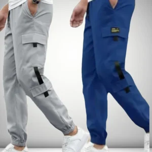 Pack Of 2 || Blue and Grey Track Pants For Men || Latest Collection in mens Track || Stylish Jogger Style Pant For Boys || Combo Offer