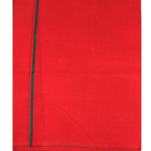 Prakasam Cotton Mens Single (1.28X2.00 mtrs) Red Colour Dhoti