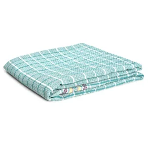 Strotam Pure Cotton Handloom Bath Towel Large Size Bankura Gamcha (Set of 2 Green)