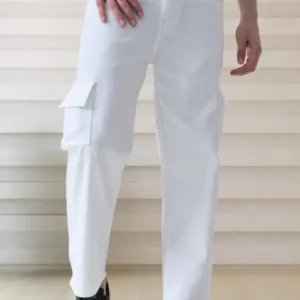 RusticBlooms Men Loose Fit Mid Rise White Jeans