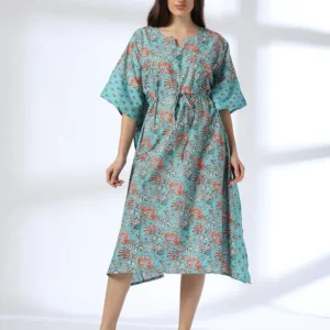 Women Floral Print Cotton Kaftan